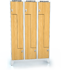 Cloakroom locker Z-shaped doors ALDERA with feet 1920 x 1200 x 500